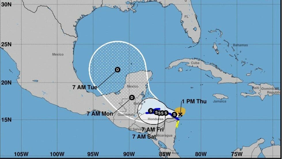 La tormenta tropical Sara se forma cerca del sureste de México y Centroamérica