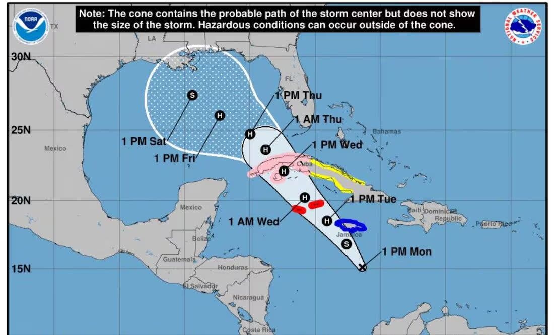 Jamaica y las Islas Caimán se preparan para el paso de la tormenta tropical Rafael