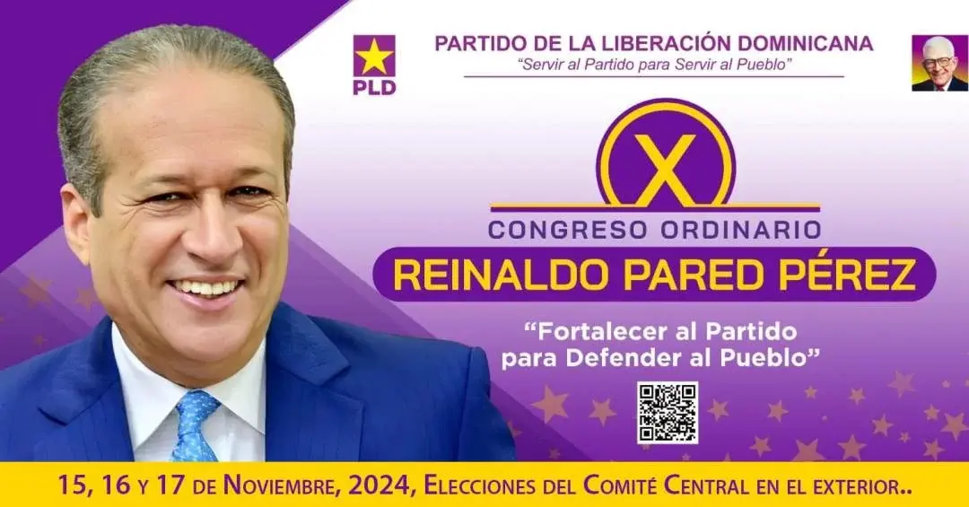 PLD celebrará elección de Comité Central del PLD en el exterior el 15, 16 y 17 noviembre