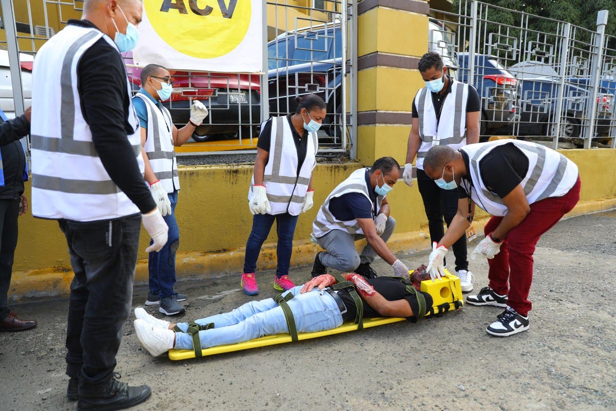 Durante el simulacro, la JCE escenificó todas las situaciones que pueden ocurrir durante una emergencia. Fuente externa