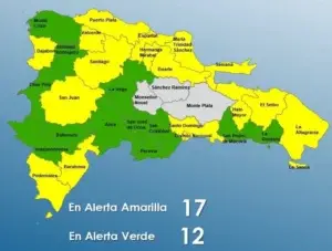 COE eleva a 29 las provincias en alerta por lluvias