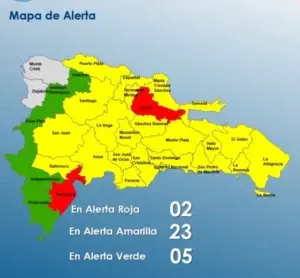 COE aumenta 2 provincias a alerta roja y 23 a amarilla; disminuye 5 a verde