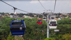 El Teleférico de Santo Domingo conecta al municipio de Santo Domingo Este con el Distrito Nacional. Fuente externa 