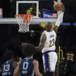 Anthony Davis anotó 40 puntos y LeBron James anotó 18 para ayudar a los Lakers a vencer a los Grizzlies