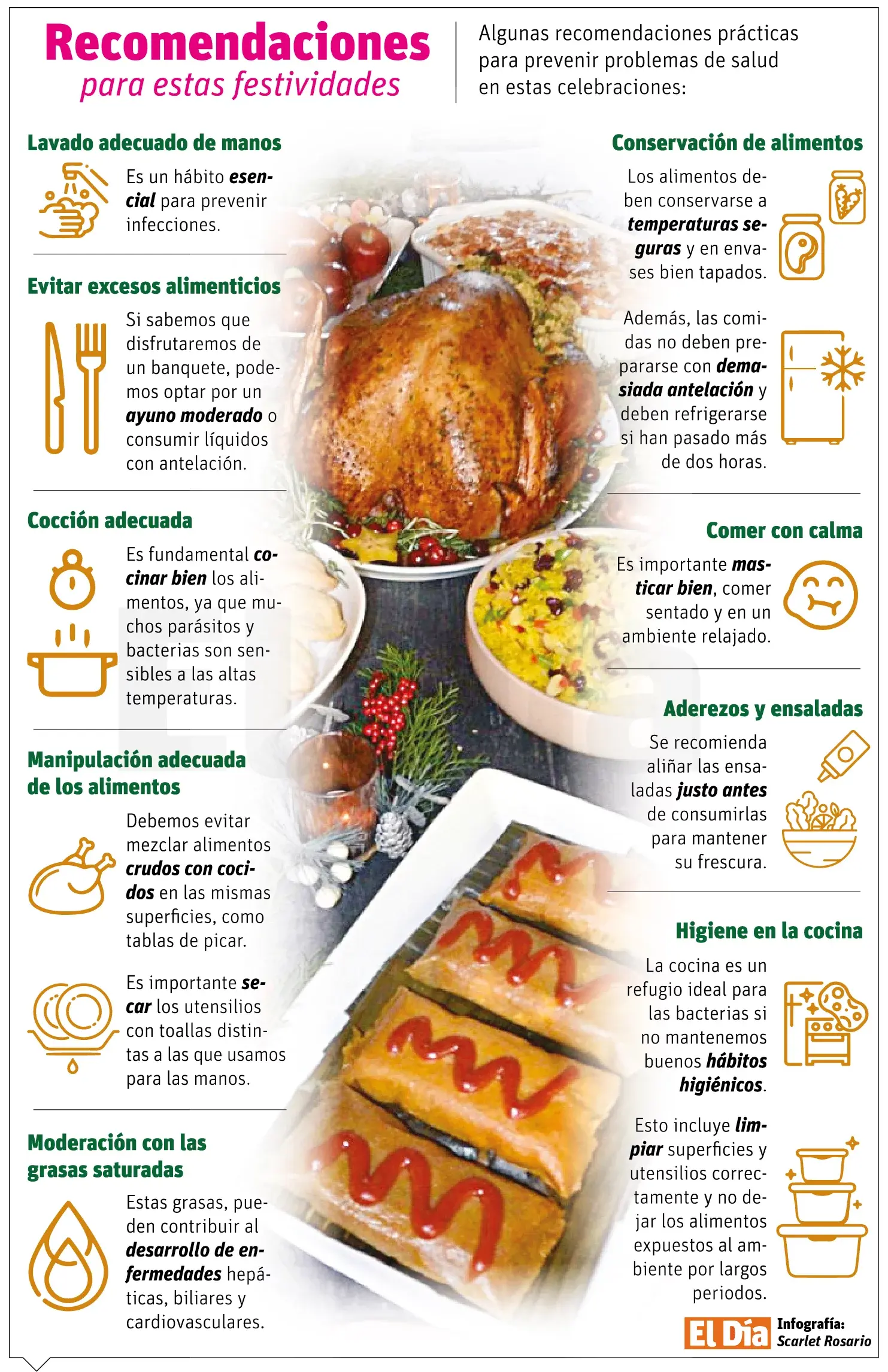 Comer bien en las festividades sin caer en excesos