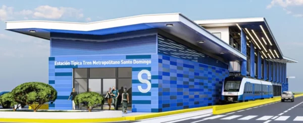 Proyección de lo que sería el   proyecto Tren Metropolitano de Santo Domingo.