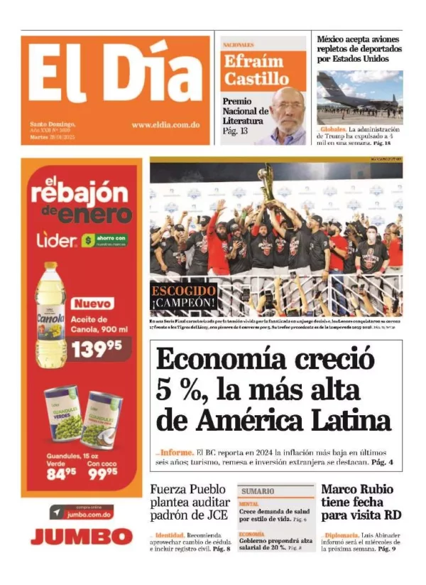 Portada impresa 28-01-2025