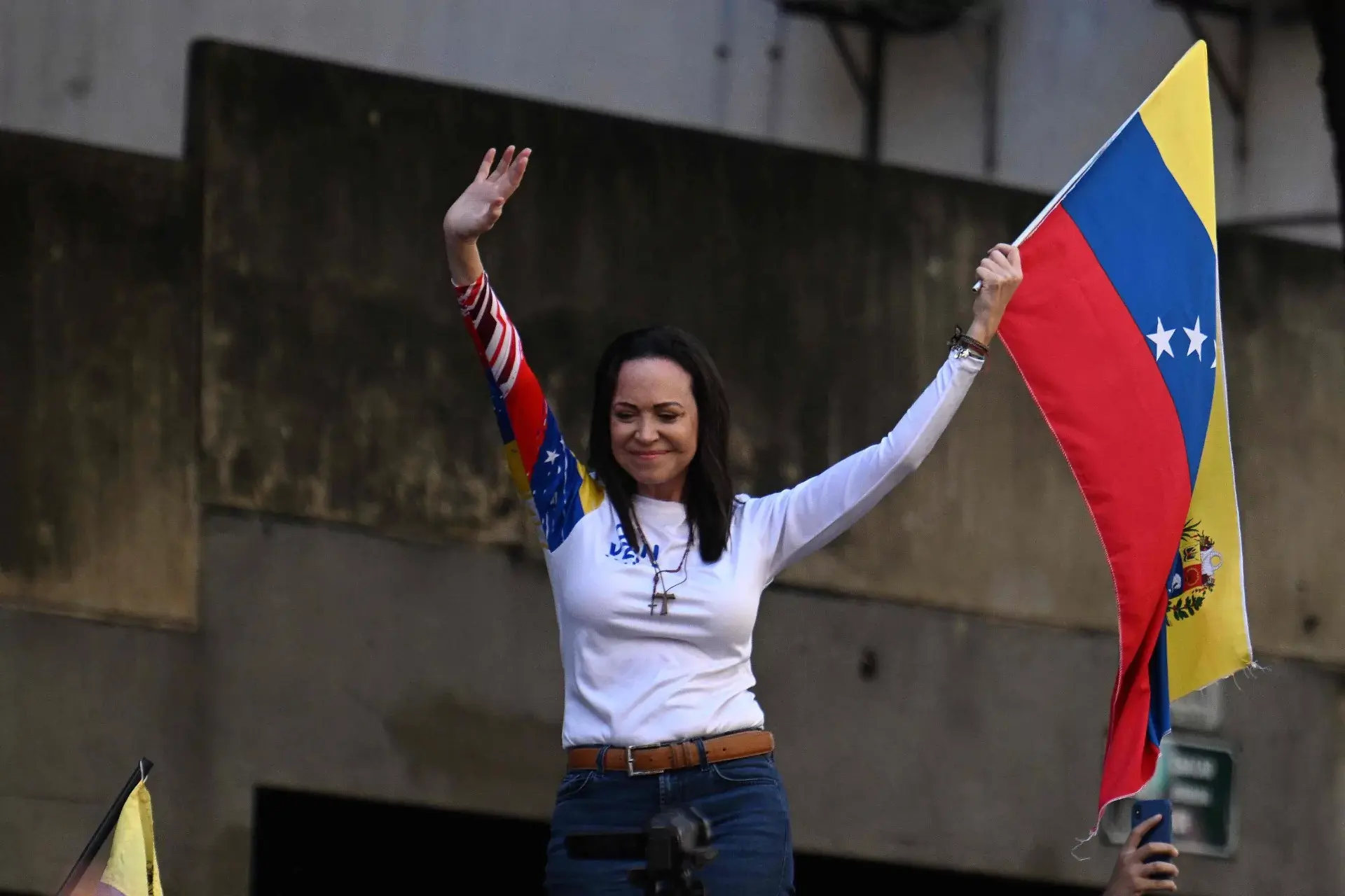 Machado fue interceptada “violentamente” tras la protesta en Caracas, denuncia su partido