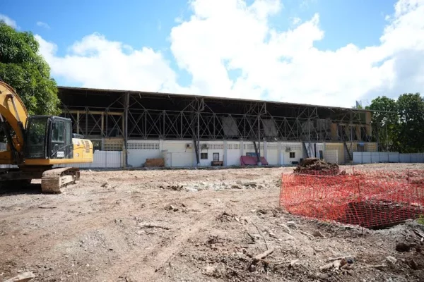 Avance de la construccion pabell'on de