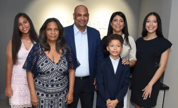 La familia Cáceres durante la celebración del encuentro.