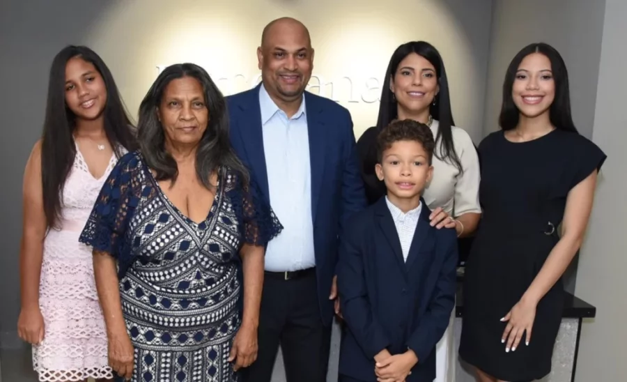 La familia Cáceres durante la celebración del encuentro.