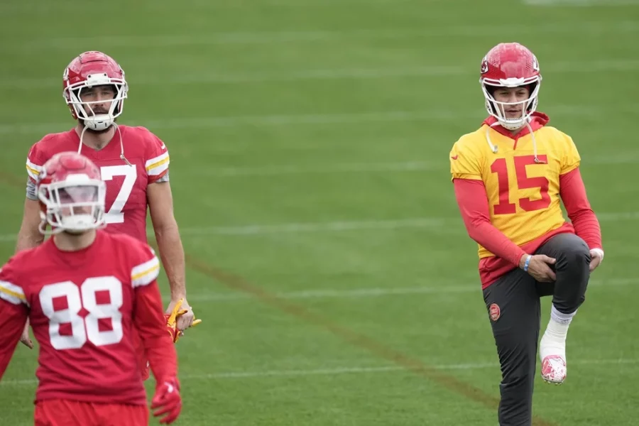Patrick Mahomes y Kansas City Chiefs durante los entrenamientos de cara al Super Bowl Patrick Mahomes y Kansas City Chiefs durante los entrenamientos de cara al Super Bowl