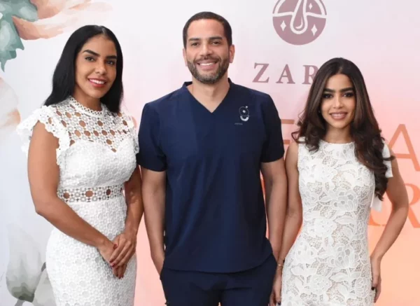 Brigida Gómez, Gustavo Almánzar y Emely Báez.