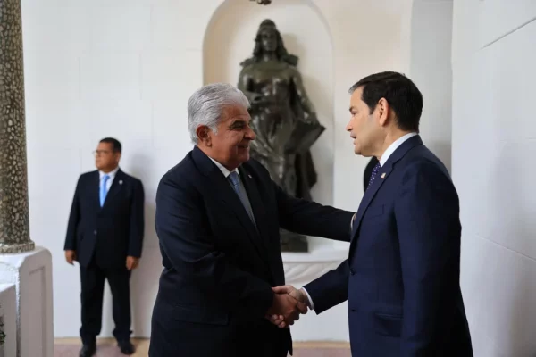 El presidente de Panamá, José Raúl Mulino, sostuvo un encuentro con el secretario de Estado de los Estados Unidos, Marco Rubio. EFE