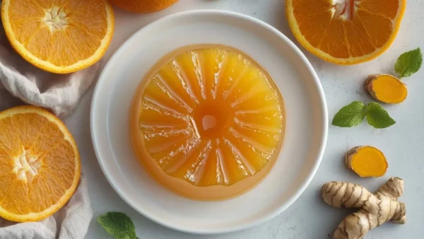 Oro de juventud: gelatina de yogurt griego y naranja para producir colágeno de manera natural