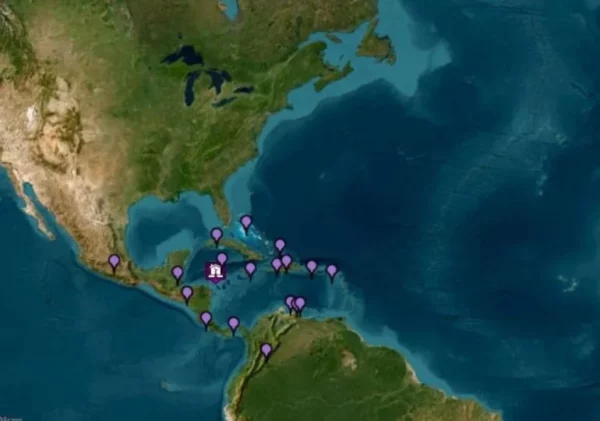 El sismo se sintió en el Mar Caribe. Fuente externa