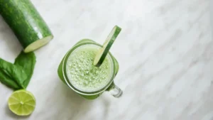 Jugo verde lleno de antioxidantes que ayuda a regular el azúcar en sangre y controlar diabetes
