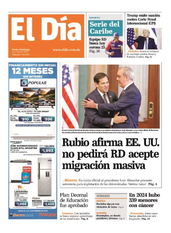 Portada impresa 07-02-2025