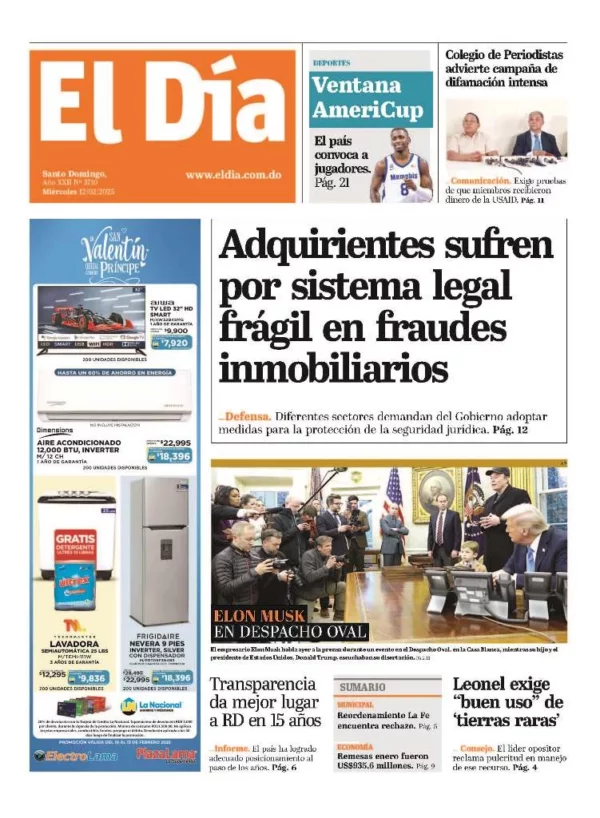 Portada impresa 12-02-2025
