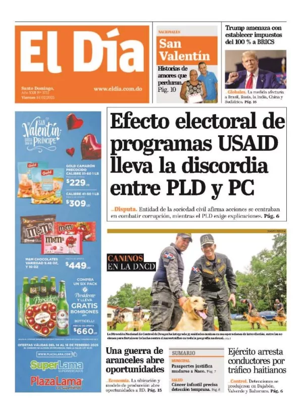 Portada impresa 14-02-2025