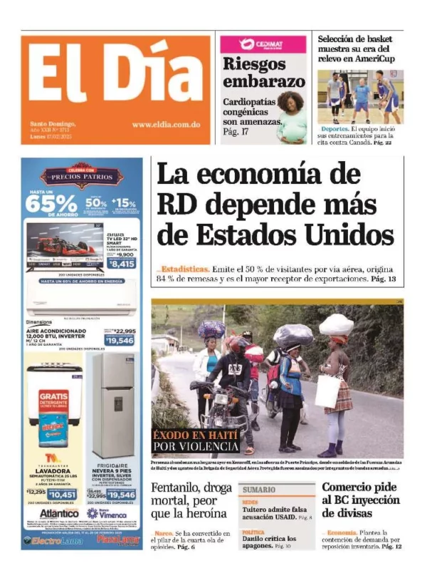 Portada impresa 17-02-2025