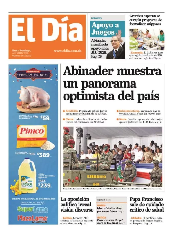 Portada impresa 28-02-2025