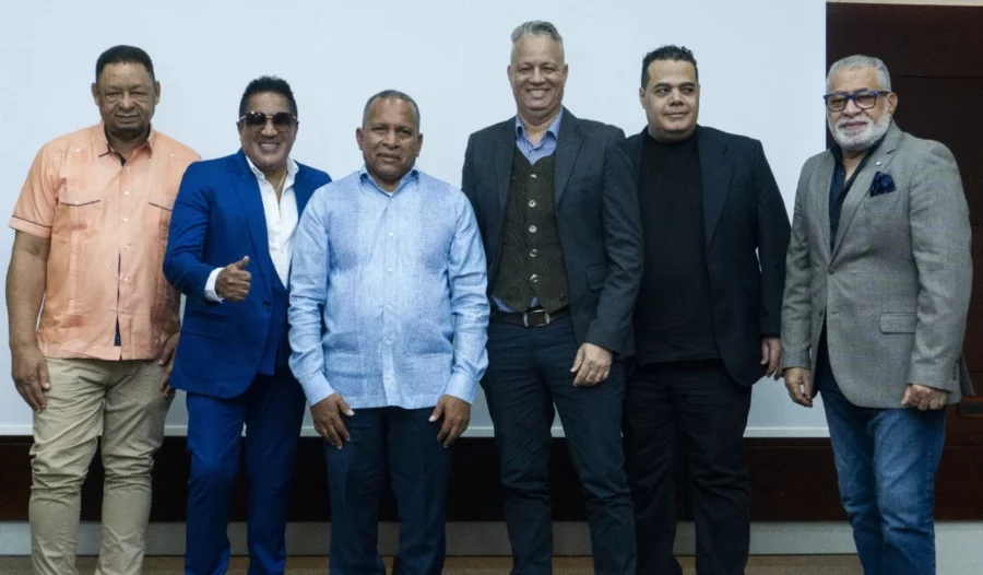 Lupe Valerio, José del Carmen Ramírez Méndez (Kinito), Valerio de León, Mariano Lantigua y Henry García. Lupe Valerio, José del Carmen Ramírez Méndez (Kinito), Valerio de León, Mariano Lantigua y Henry García.
