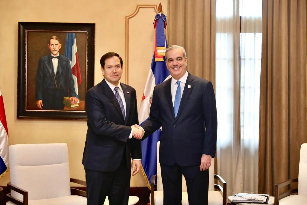 Presidente Abinader recibe en su despacho al secretario de Estado de EE.UU, Marco Rubio