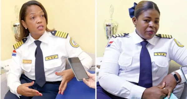 Encargada de la cárcel  Najayo-Mujeres, San Cristóbal, Yadira de los Santos Valdez, y la subdirectora, Grace Grullón .  Guillermo Burgos.