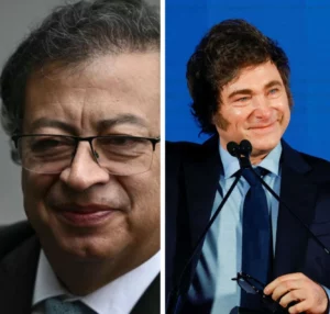 Gustavo Petro, presidente de Colombia, y Javier Milei, presidente de Argentina. Fuente externa