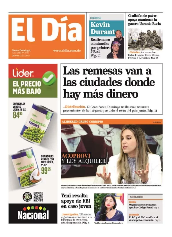 Portada impresa 13-03-2025