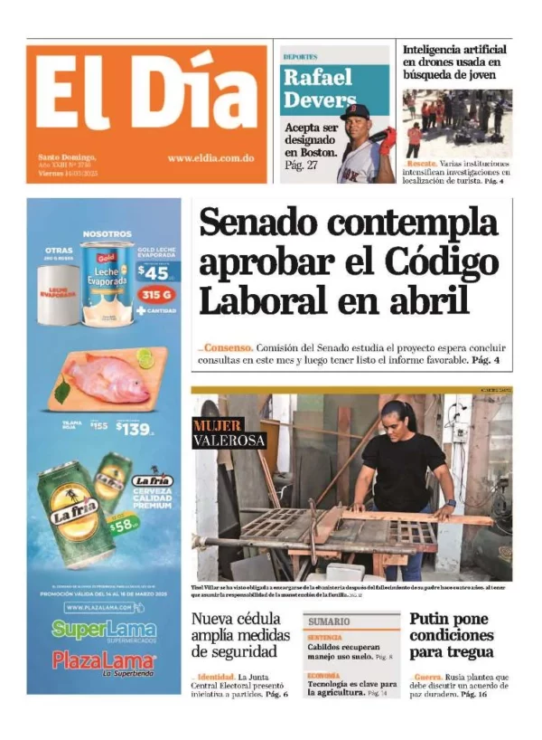 Portada impresa 14-03-2025