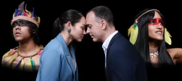 Una escena de la pieza teatral dominicana Goeíza, a estrenarse este viernes.