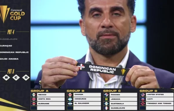 La gráfica momento cuando sacan el boleto que muestra el grupo donde jugará la RD.