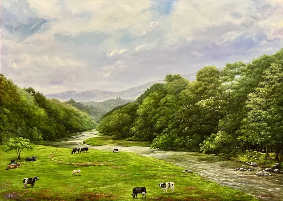 La obra de Brenda Pérez: «Día lluvioso en Jarabacoa. 50 x 70”, Óleo sobre tela, 2024. Brenda Pérez La obra de Brenda Pérez: «Día lluvioso en Jarabacoa. 50 x 70”, Óleo sobre tela, 2024. Brenda Pérez