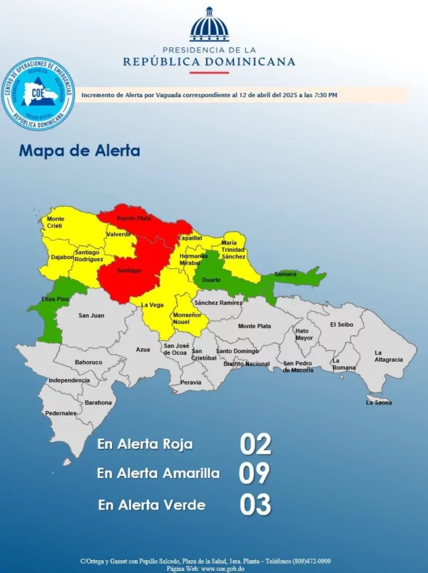 Provincias bajo alerta por los efectos de la vaguada. Fuente externa