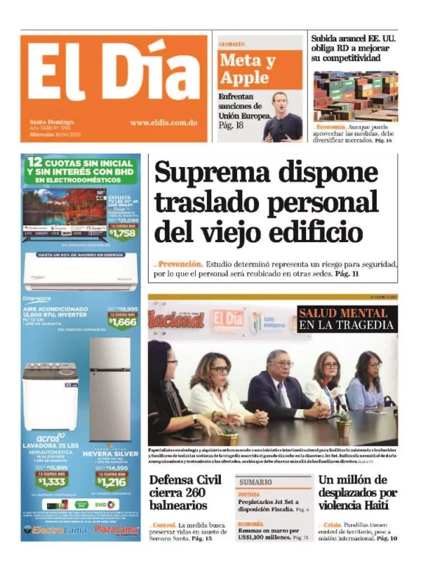 Portada impresa 16-04-2025