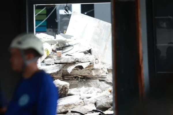 Escombros al interior de la discoteca Jet Set. Elieser Tapia