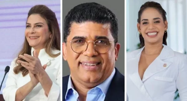 Carolina Mejía, Dio Astacio, y Betty Gerónimo, fueron electos como alcaldes en febrero de 2024. Fuente externa