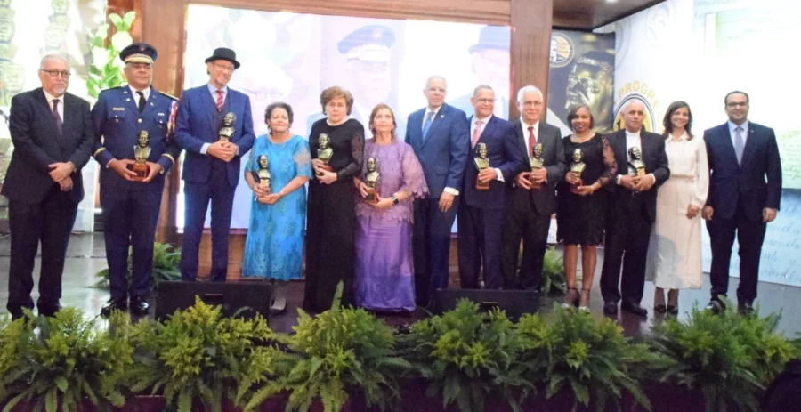 Los galardonados durante la ceremonia.