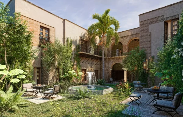 Vsita de una maqueta del proyecto del nuevo hotel boutique Aria Santa María.