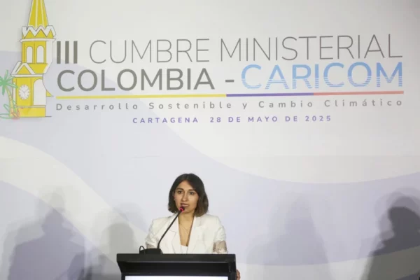 Laura Sarabia,  canciller de  Colombia.