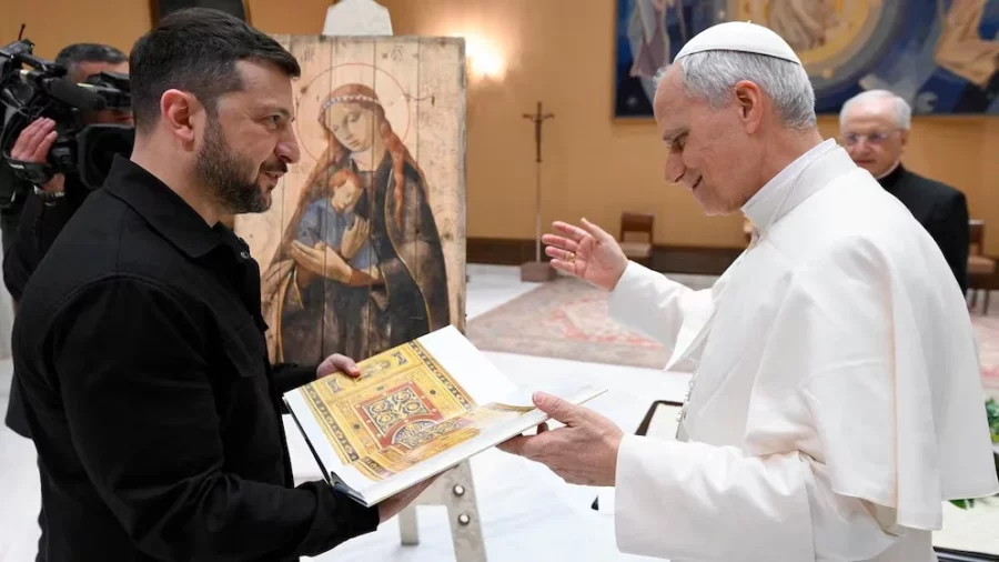 El papa León y Zelensky El papa León y Zelensky