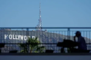 Foto de archivo del cartel de Hollywood en Los Angeles, California