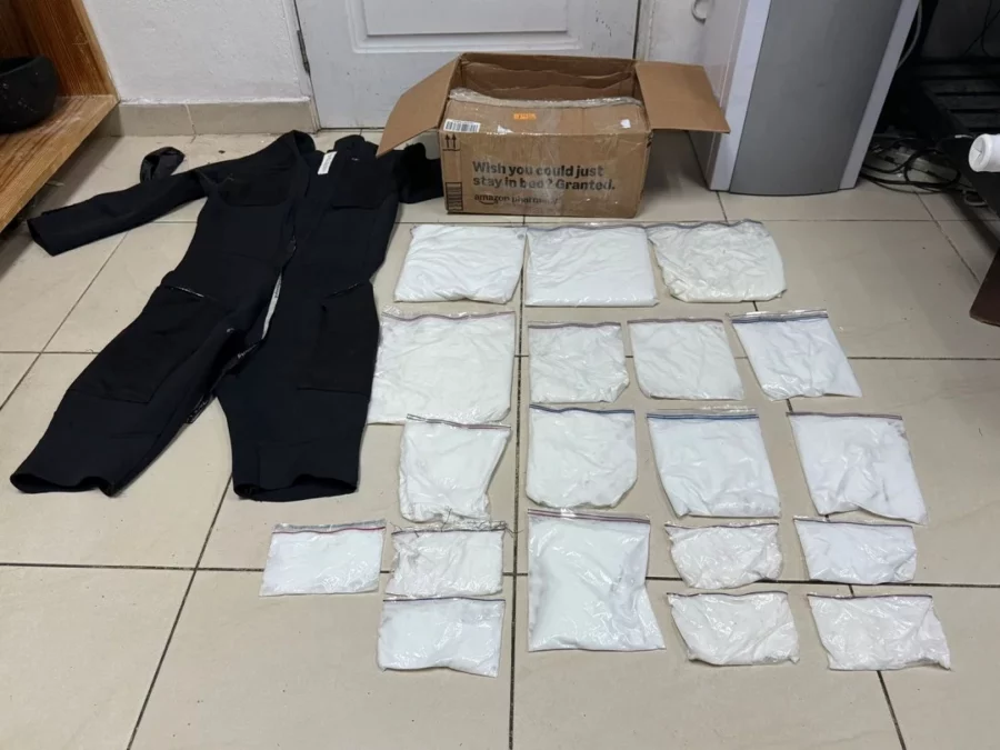 Lámina de coca en traje de buzo Lámina de coca en traje de buzo