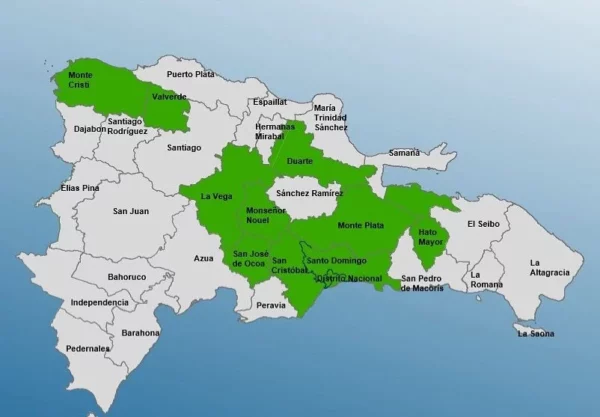 COE mantiene a 11 provincias en alerta verde por lluvias