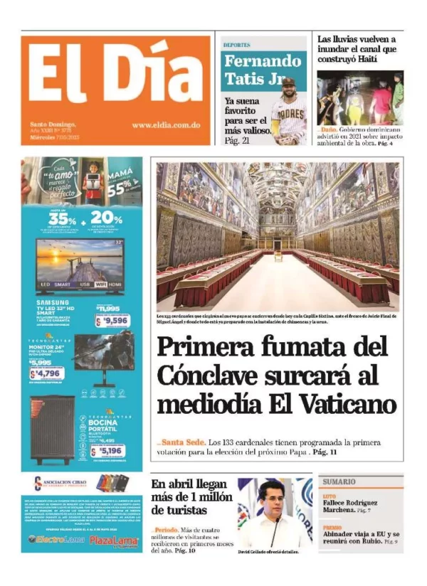 Portada impresa 07-05-2025