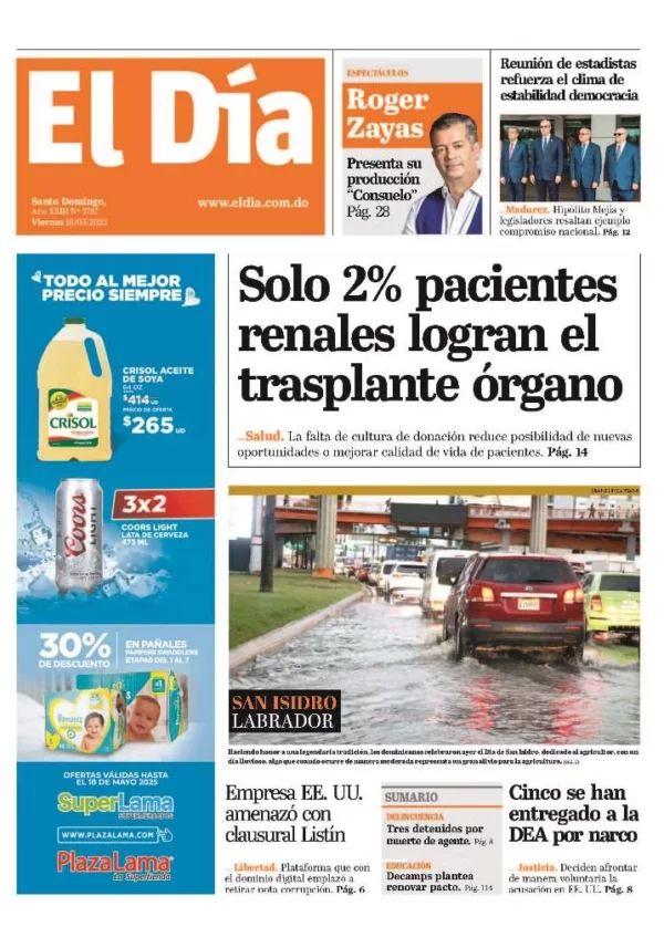 Portada impresa 16-05-2025