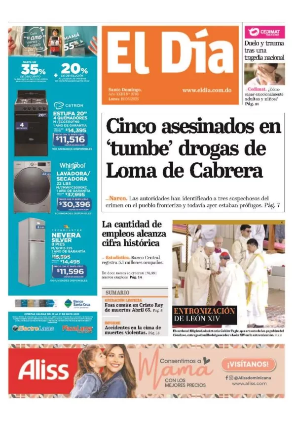 Portada impresa 19-05-2025