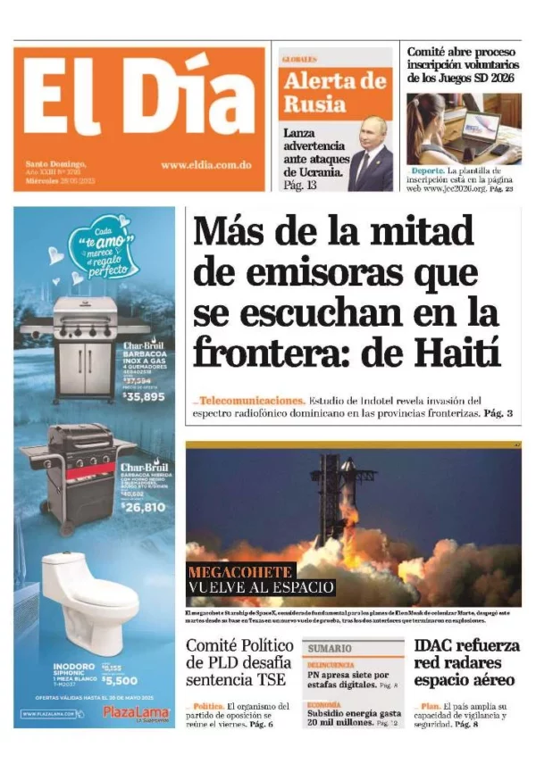 Portada impresa 28-05-2025